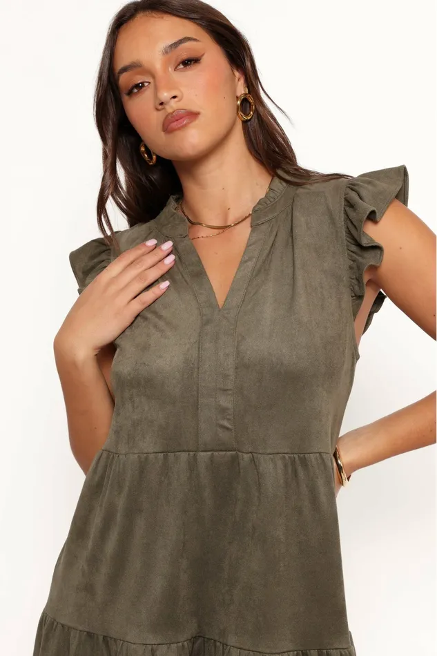 Fall Dresses Alyx Mini Dress Olive 8211 Petal and Pup Women