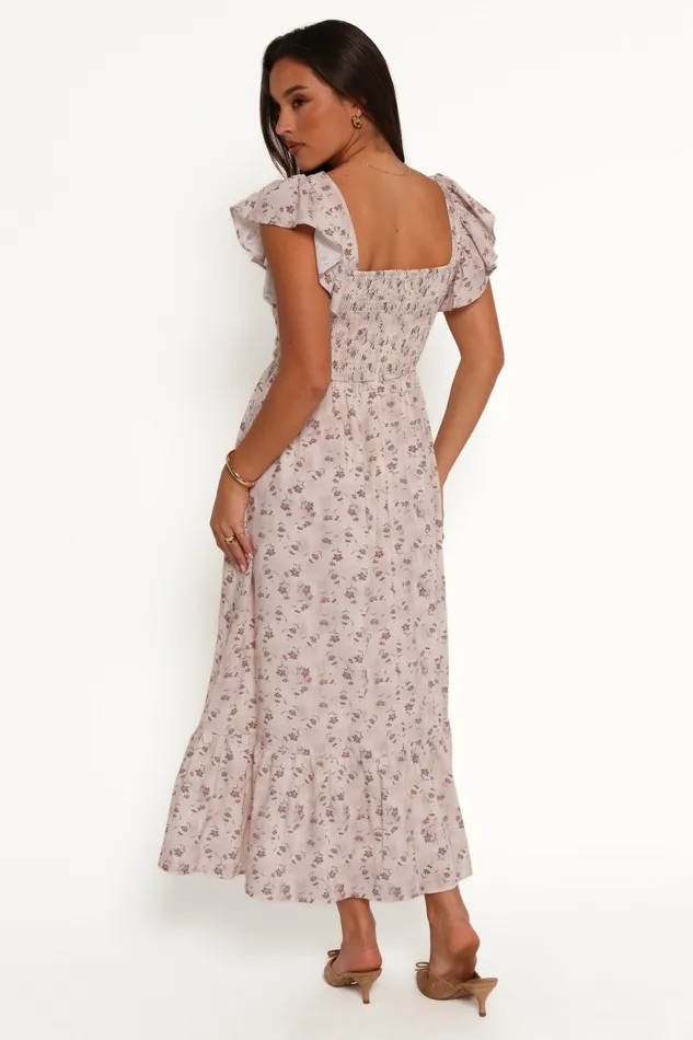Fall Dresses Petal and Pup Women Myles Maxi Dress Beige Floral