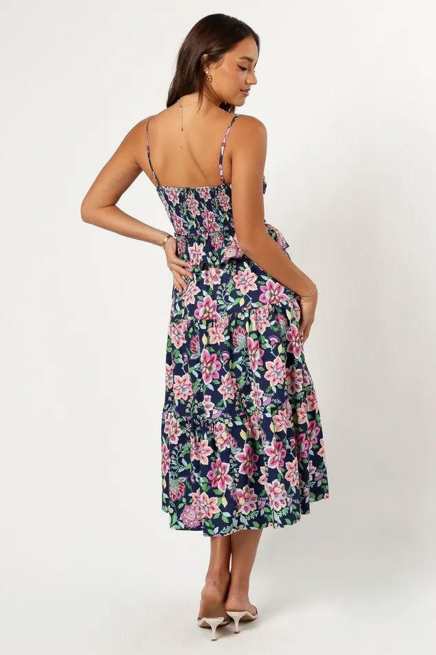 Fall Dresses Women Petal and Pup Arlo Midi Dress Navy