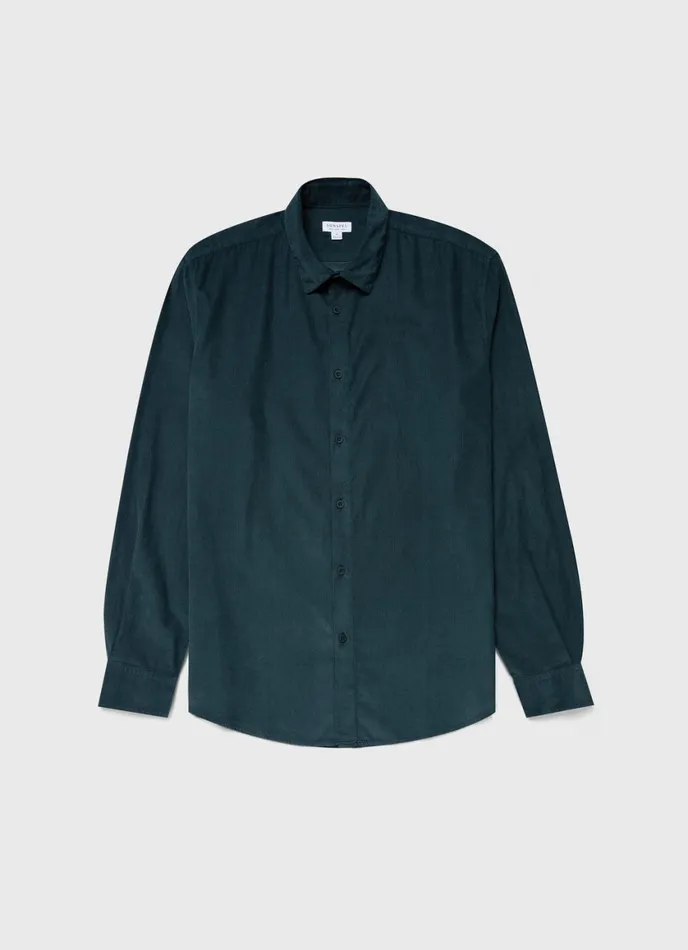 Fine Cord Shirt Peacock Men SUNSPEL Shirts