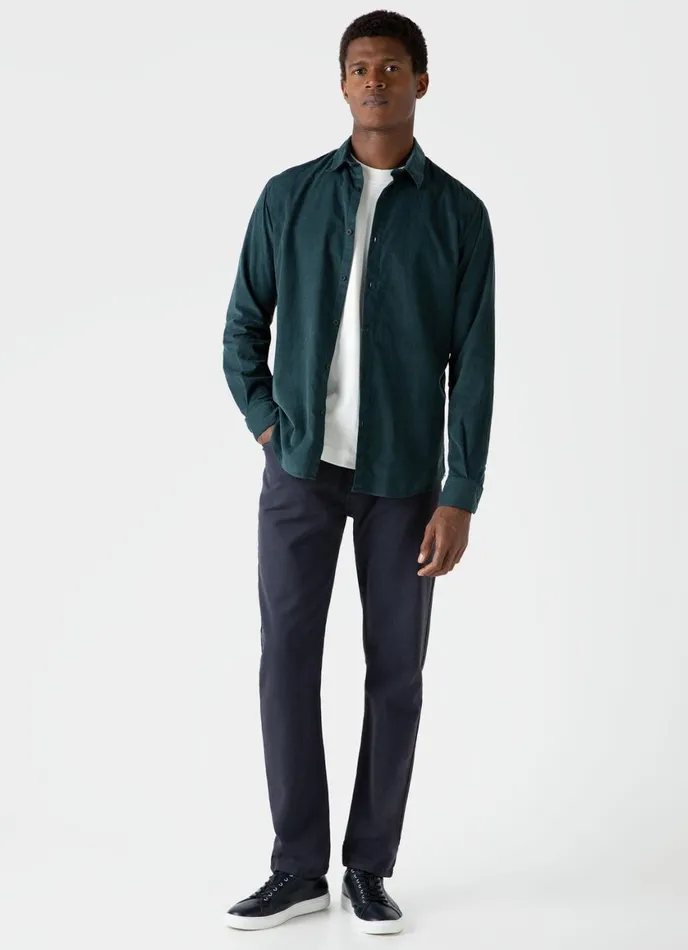 Fine Cord Shirt Peacock Men SUNSPEL Shirts