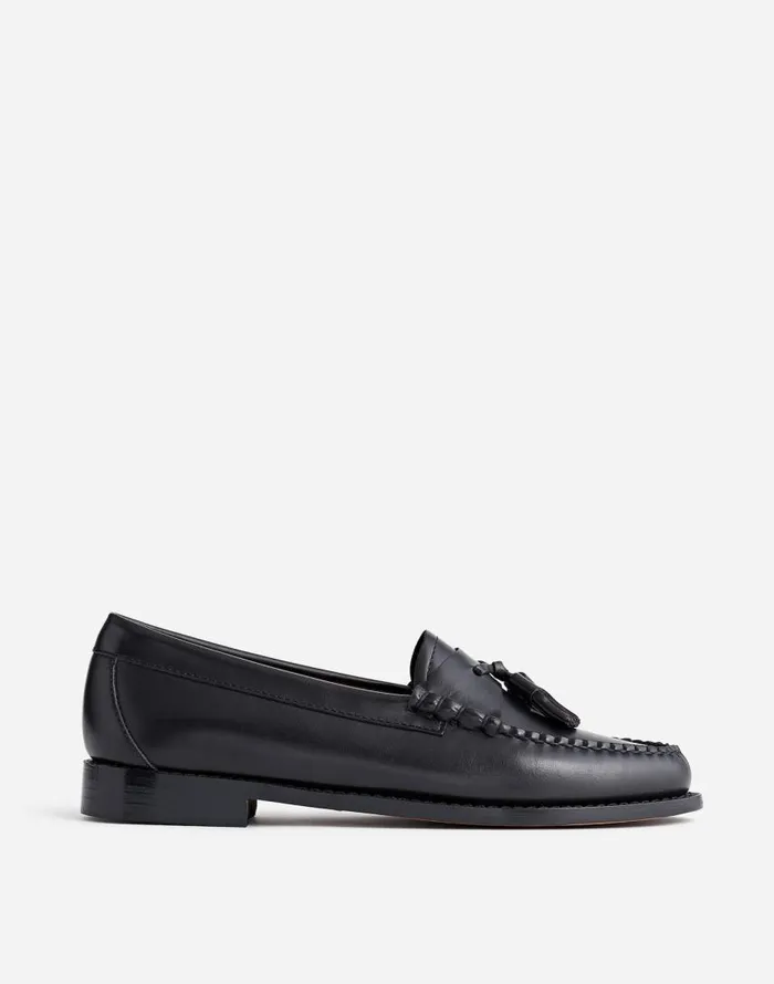 Flats and Loafers Women Madewell GHBASS Layla Weejuns Loafers In Leather Black