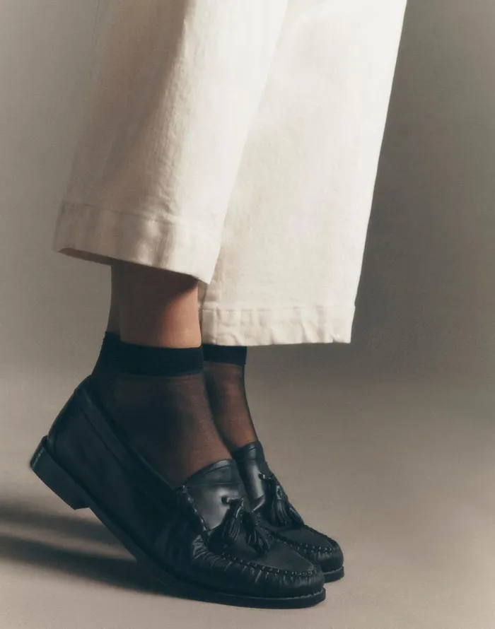 Flats and Loafers Women Madewell GHBASS Layla Weejuns Loafers In Leather Black