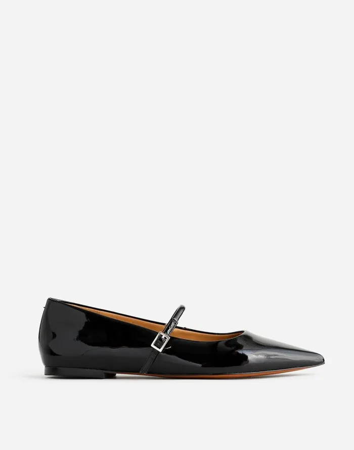 Flats and Loafers Women Madewell The Elsie Mary Jane Flat True Black