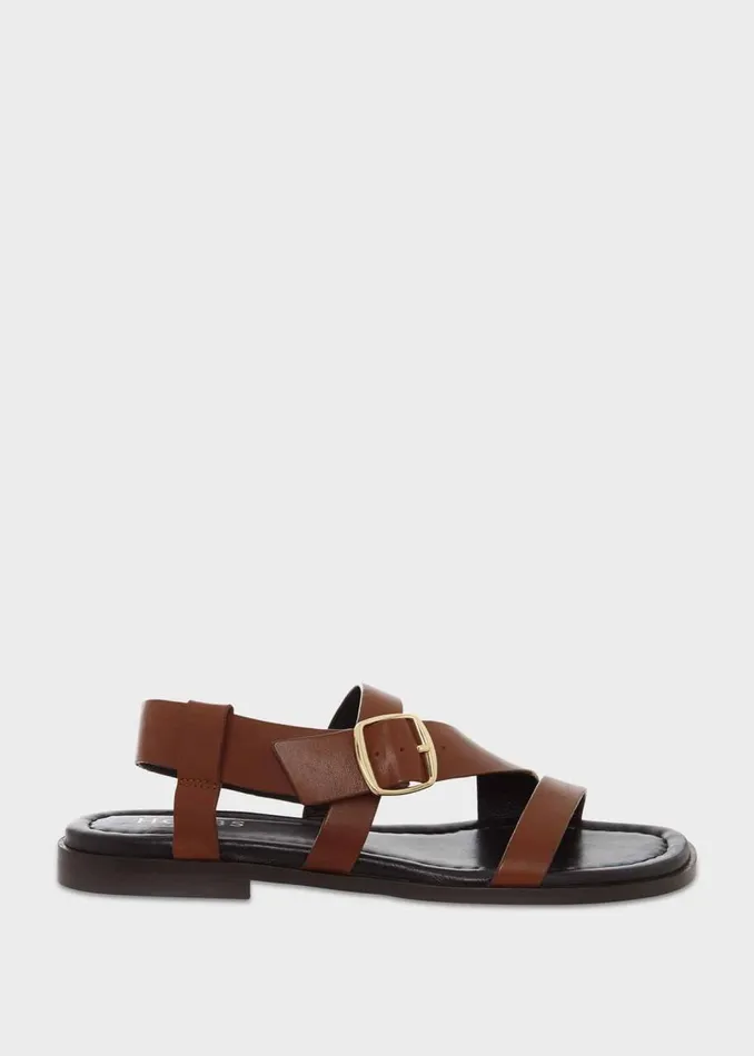 Flats Women HOBBS Brooke Leather Sandals Tan