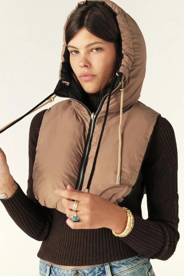 Fleece Hood Hyvan Gray Women Baandsh Scarves and Beanies