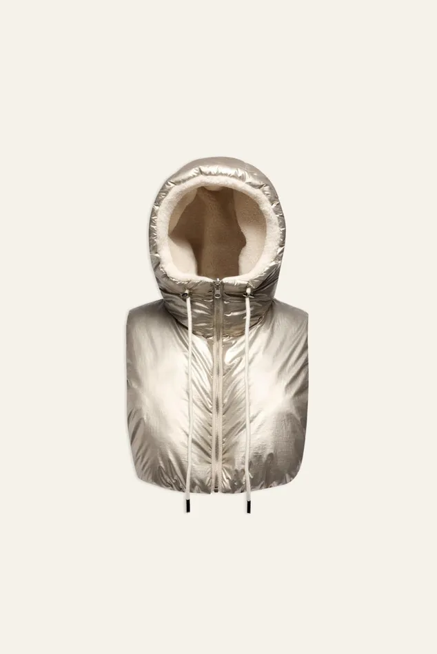 Fleece Hood Hyvan Gray Women Baandsh Scarves and Beanies