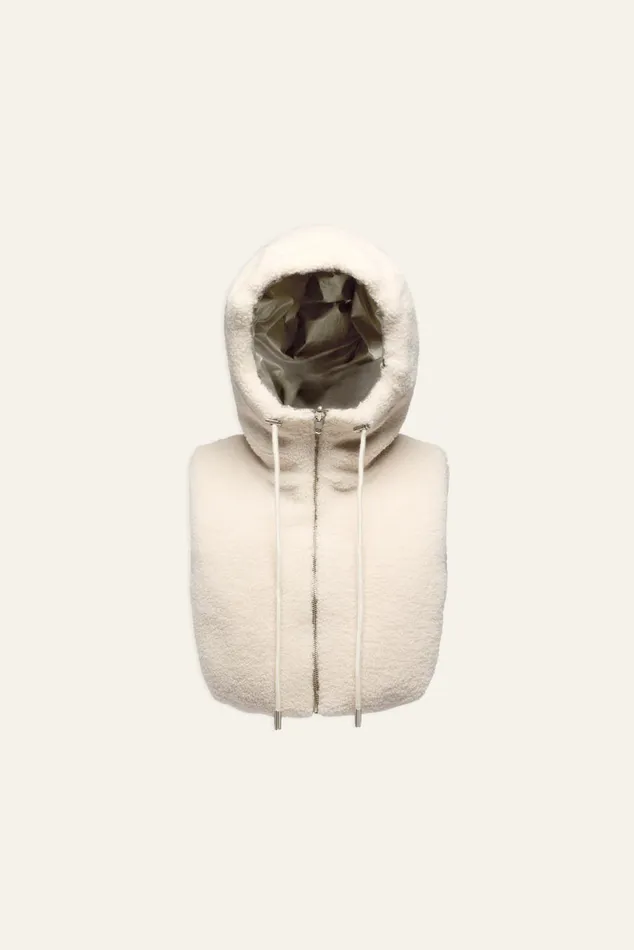 Fleece Hood Hyvan Gray Women Baandsh Scarves and Beanies
