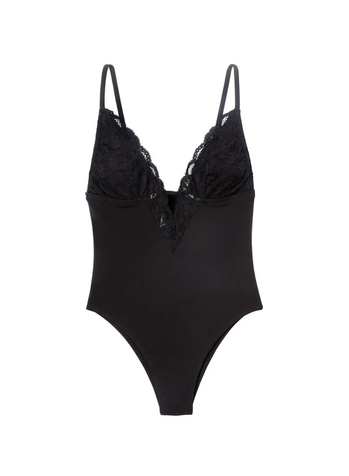 Fleur Du Mal Bodysuits Charlotte 3Way Bodysuit Black 8211 Women
