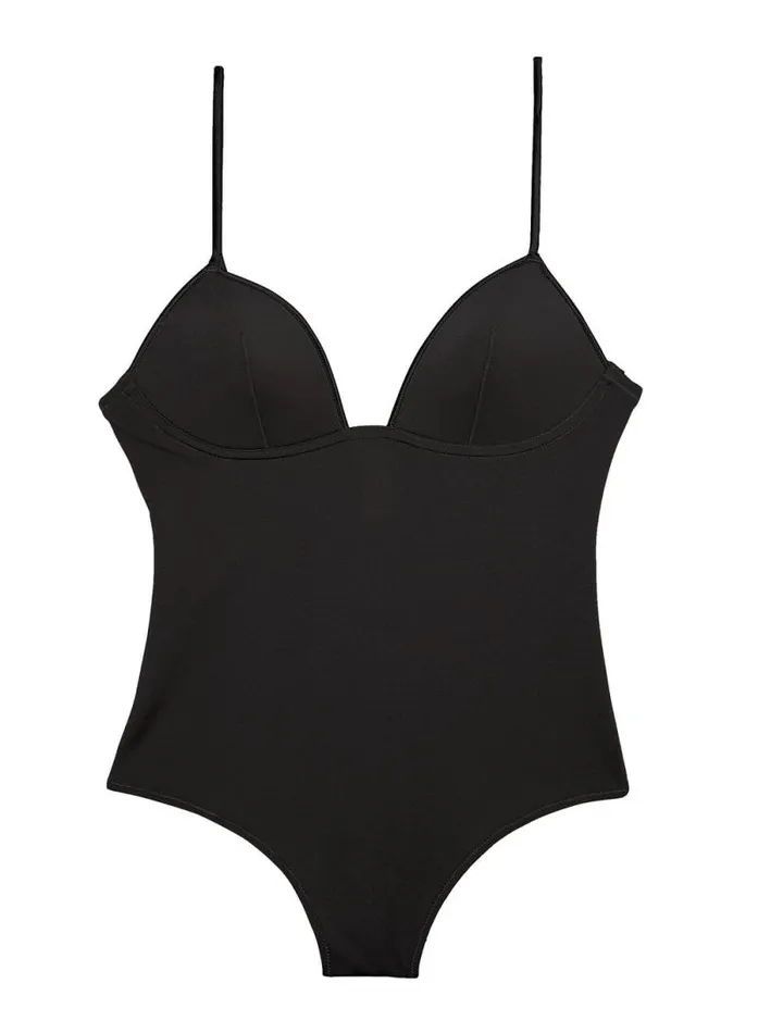 Fleur Du Mal Bodysuits Cupped Nonwire Bodysuit Black 8211 Women Fleur Du Mal Bodysuits Cupped Nonwire Bodysuit Black 8211 Women