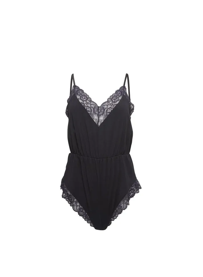 Fleur Du Mal Bodysuits Organic Cotton Teddy Black 8211 Women Fleur Du Mal Bodysuits Organic Cotton Teddy Black 8211 Women