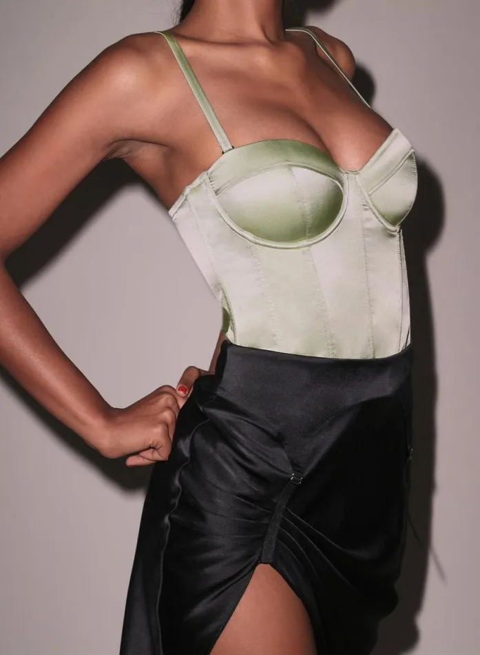 Fleur Du Mal Bottoms Silk Draped Garter Skirt Black 8211 Women Fleur Du Mal Bottoms Silk Draped Garter Skirt Black 8211 Women