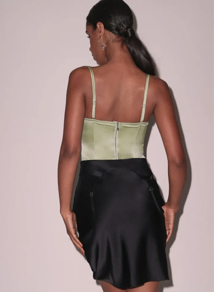 Fleur Du Mal Bottoms Silk Draped Garter Skirt Black 8211 Women Fleur Du Mal Bottoms Silk Draped Garter Skirt Black 8211 Women