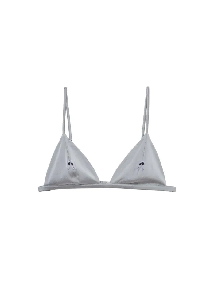 Fleur Du Mal Bralettes and Wireless Bras Champagne Embroidered Luxe Triangle Bra Mr Grey 8211 Women Fleur Du Mal Bralettes and Wireless Bras Champagne Embroidered Luxe Triangle Bra Mr Grey 8211 Women
