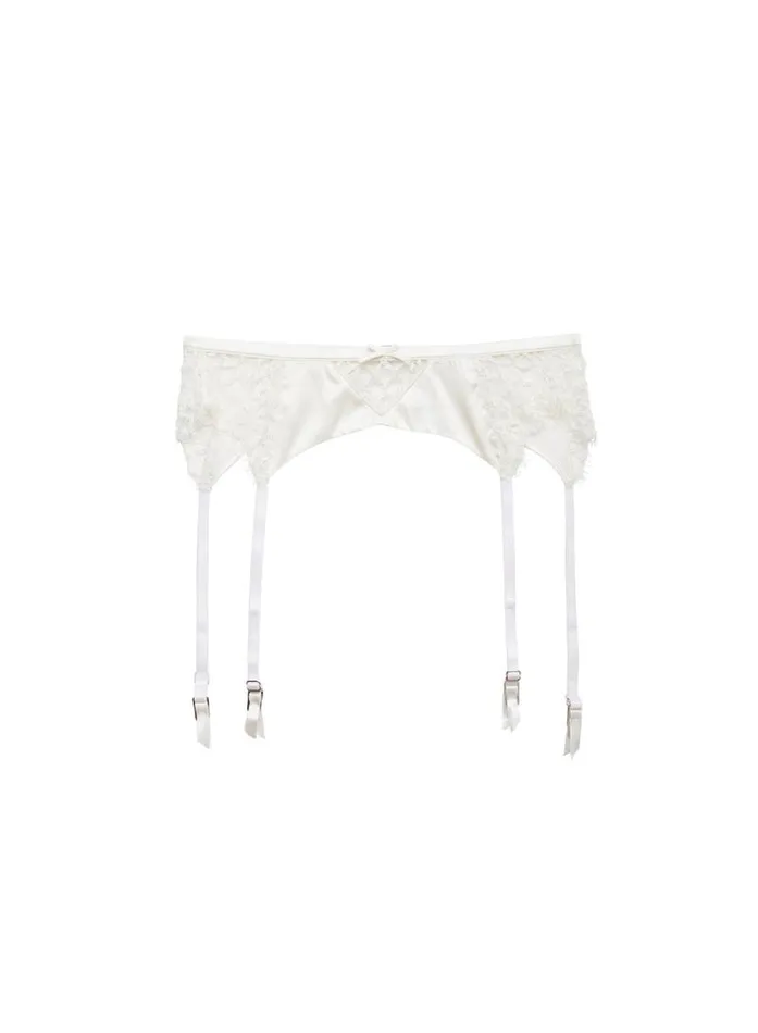 Fleur Du Mal Bridal Daphne Lace Garter Belt Ivory 8211 Women Fleur Du Mal Bridal Daphne Lace Garter Belt Ivory 8211 Women