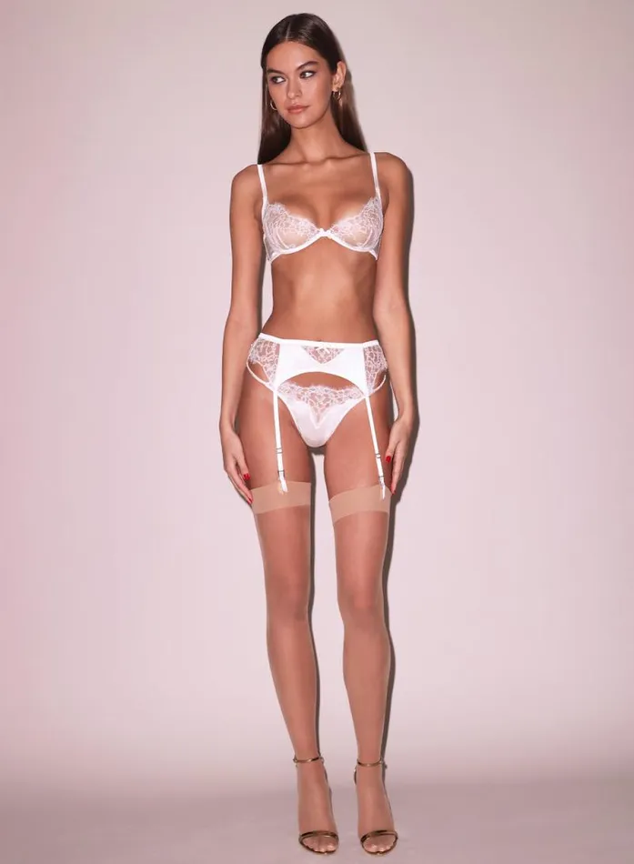 Fleur Du Mal Bridal Daphne Lace Garter Belt Ivory 8211 Women Fleur Du Mal Bridal Daphne Lace Garter Belt Ivory 8211 Women
