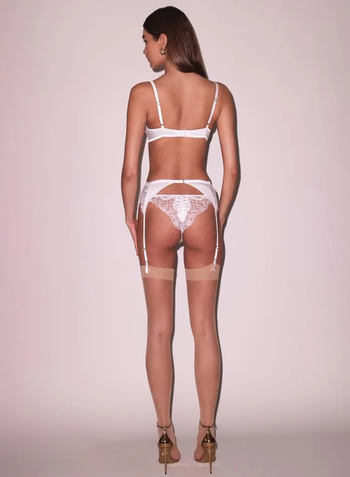 Fleur Du Mal Bridal Daphne Lace Garter Belt Ivory 8211 Women Fleur Du Mal Bridal Daphne Lace Garter Belt Ivory 8211 Women
