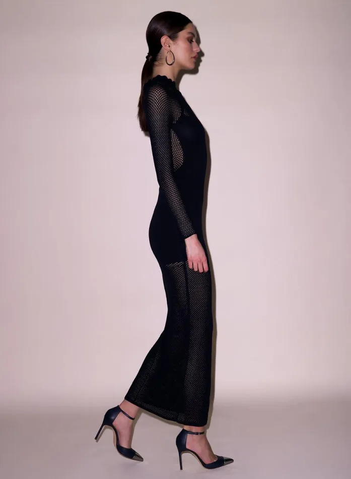 Fleur Du Mal Dresses Scalloped Pointelle Knit Dress Black 8211 Women Fleur Du Mal Dresses Scalloped Pointelle Knit Dress Black 8211 Women