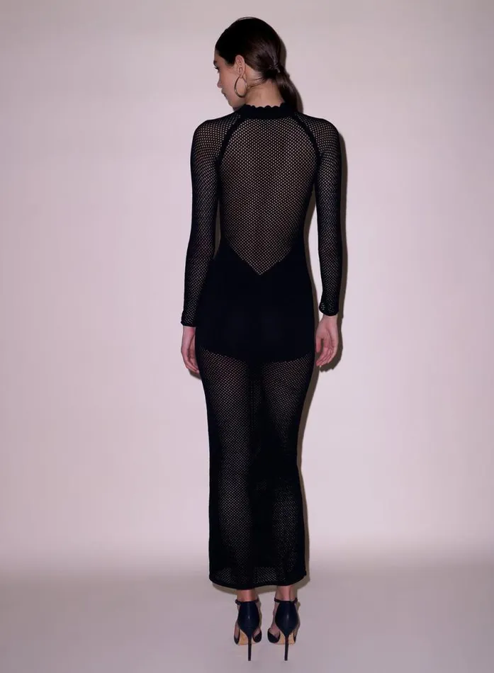 Fleur Du Mal Dresses Scalloped Pointelle Knit Dress Black 8211 Women Fleur Du Mal Dresses Scalloped Pointelle Knit Dress Black 8211 Women