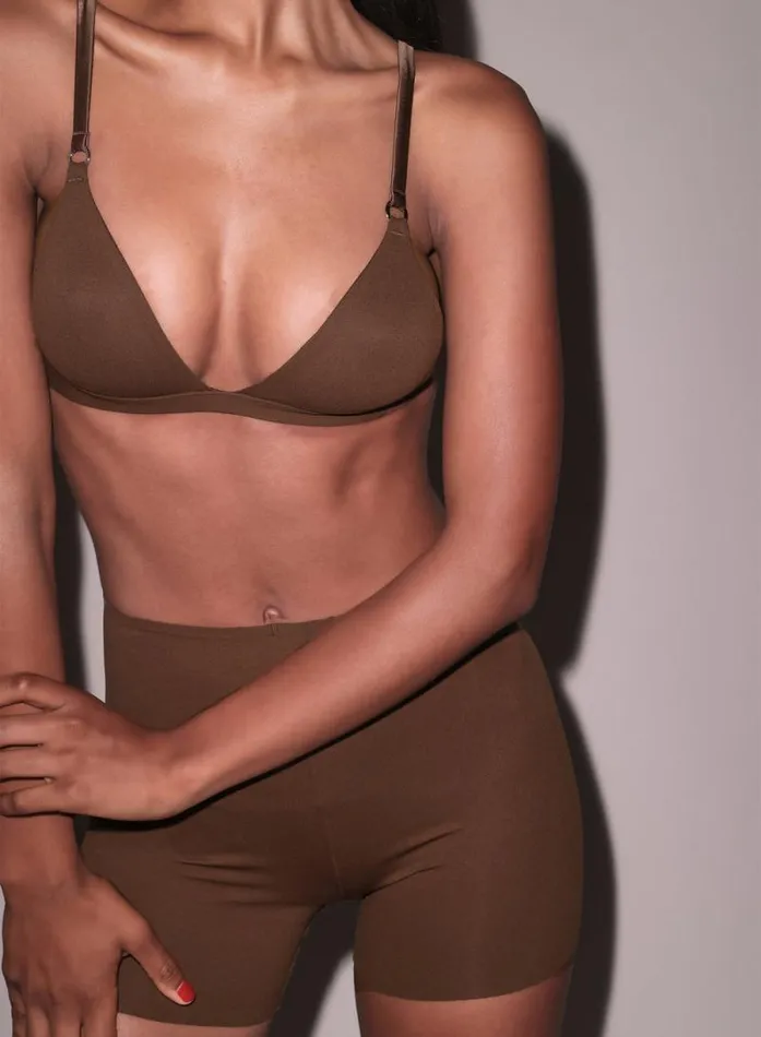 Fleur Du Mal Essentials Bras Le Stretch Micro Triangle Bra Cocoa 8211 Women