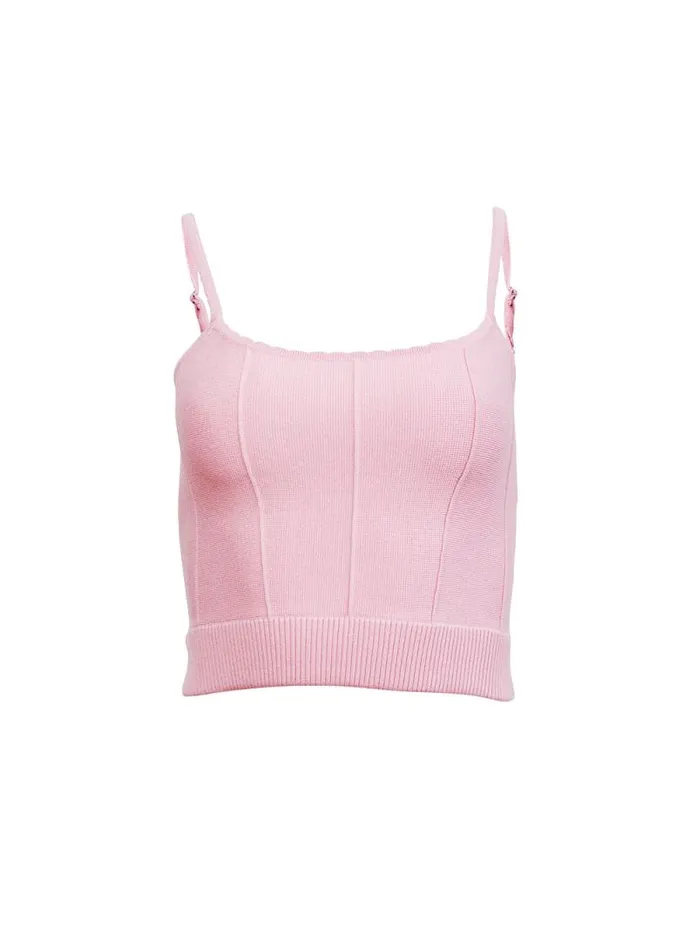 Fleur Du Mal Knitwear Knit Corset Top Cherry Blossom 8211 Women Fleur Du Mal Knitwear Knit Corset Top Cherry Blossom 8211 Women