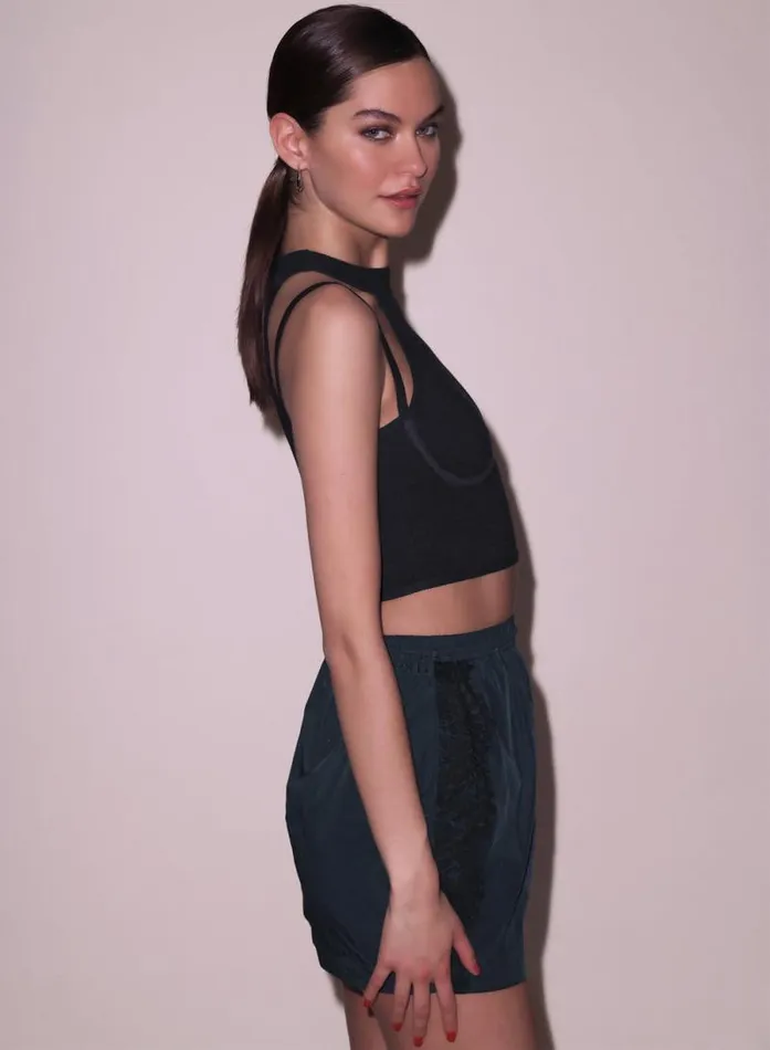 Fleur Du Mal Knitwear Strappy Ribbed Tank Black 8211 Women Fleur Du Mal Knitwear Strappy Ribbed Tank Black 8211 Women