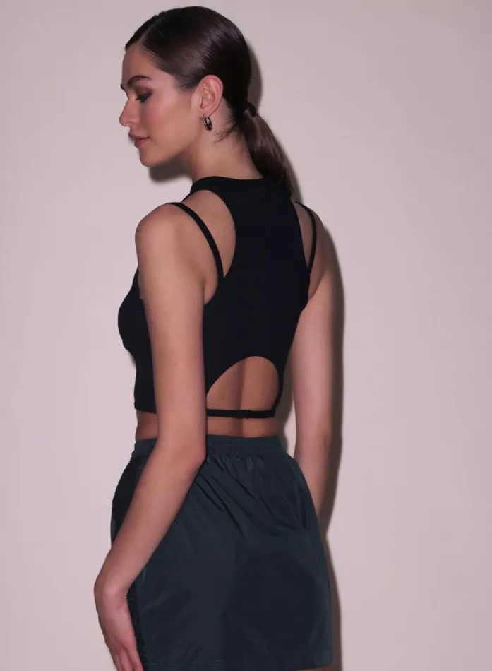 Fleur Du Mal Knitwear Strappy Ribbed Tank Black 8211 Women Fleur Du Mal Knitwear Strappy Ribbed Tank Black 8211 Women