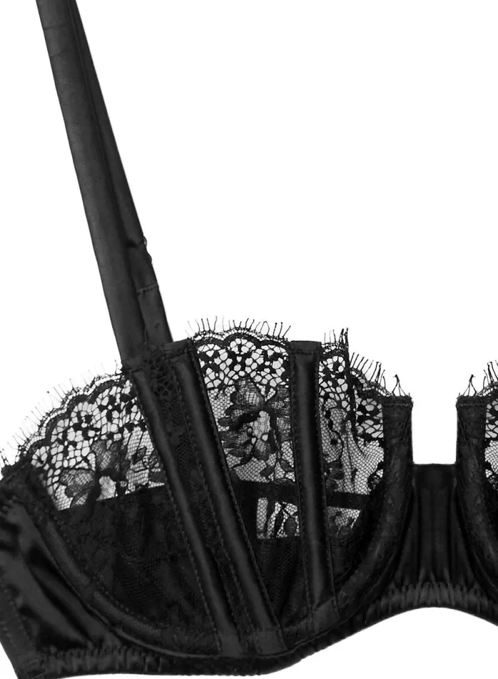 Fleur Du Mal Lingerie Frankie Lace Boned Balconette Black 8211 Women Fleur Du Mal Lingerie Frankie Lace Boned Balconette Black 8211 Women