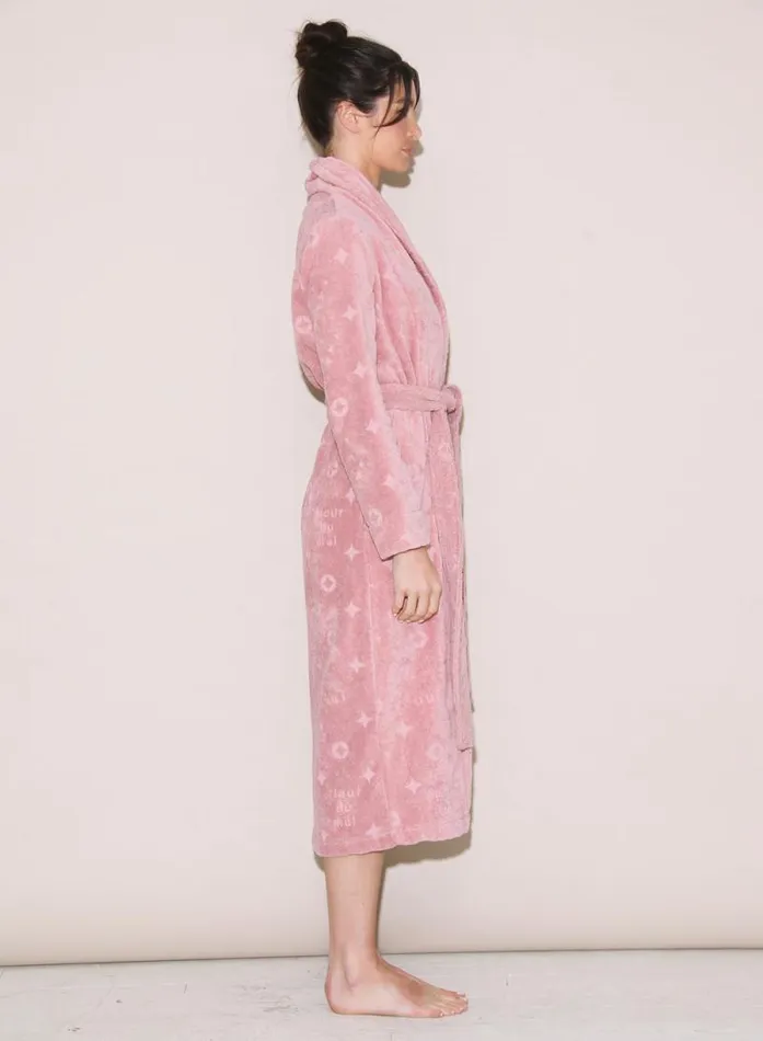 Fleur Du Mal Robes Terrycloth Robe Rose Pink 8211 Women Fleur Du Mal Robes Terrycloth Robe Rose Pink 8211 Women