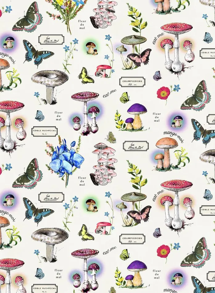 Fleur Du Mal Sleepwear Magical Mushroom Short Sleeve PJ Top Ivory Mushroom Print 8211 Women Fleur Du Mal Sleepwear Magical Mushroom Short Sleeve PJ Top Ivory Mushroom Print 8211 Women