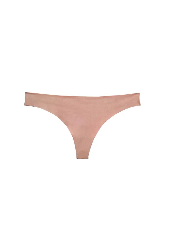 Fleur Du Mal Thongs Le Stretch Micro Thong Tan 8211 Women