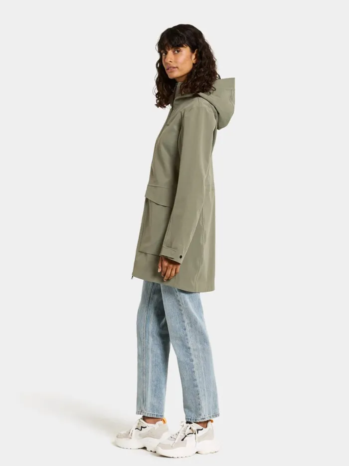 Fredrika Parka Dusty Olive Women Didriksons Spring Jackets
