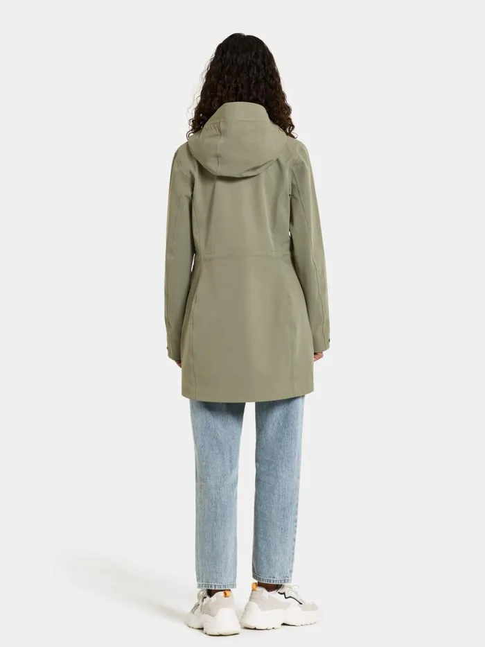 Fredrika Parka Dusty Olive Women Didriksons Spring Jackets