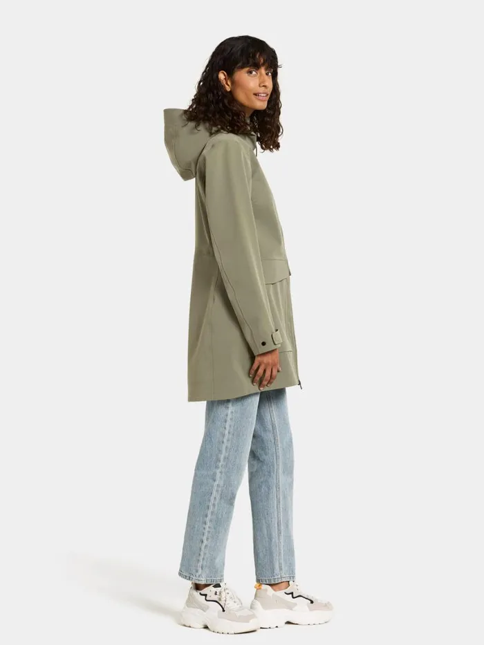 Fredrika Parka Dusty Olive Women Didriksons Spring Jackets