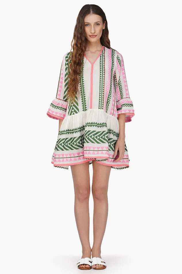 Freesia YD Strip Tierd Dress Dresses America and Beyond Women