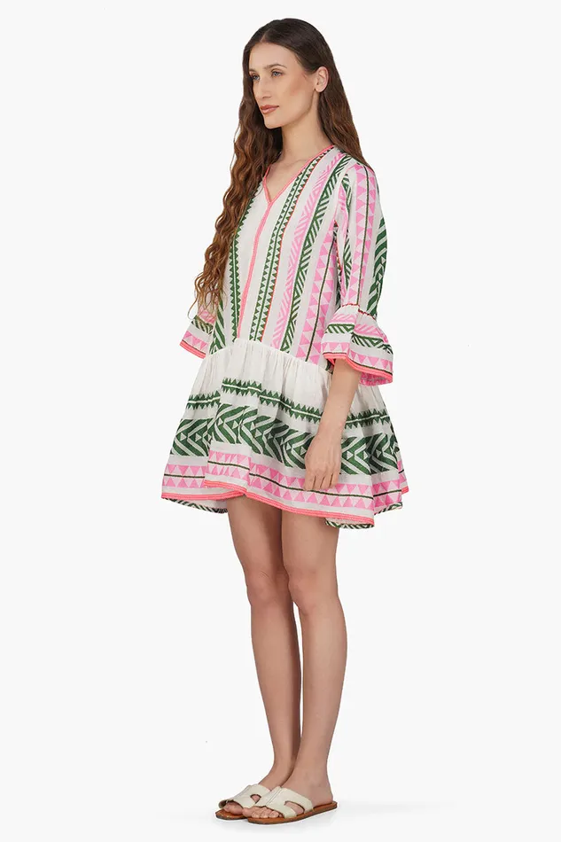 Freesia YD Strip Tierd Dress Dresses America and Beyond Women
