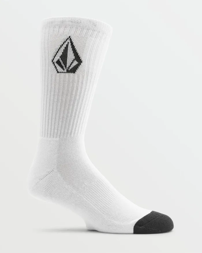 Full Stone Sock 3 Pack 8211 White Mens Volcom Mountain Biking