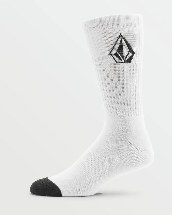 Full Stone Sock 3 Pack 8211 White Mens Volcom Mountain Biking