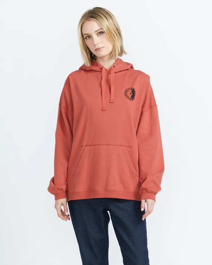 Gold In Hour Hoodie 8211 Rust Womens Volcom Hoodies and Sweatshirts
