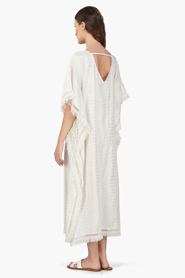 Golden Pearl Lurex Tassel Kaftan Dresses America and Beyond Women