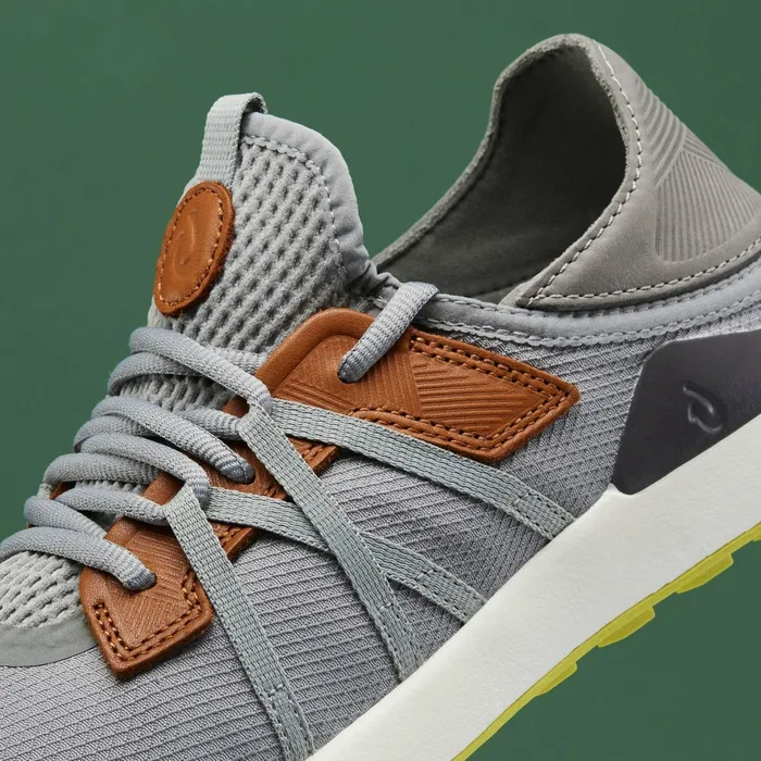 Golf Men Olukai Manele Breathable Golf Shoes 8211 Poi Charcoal