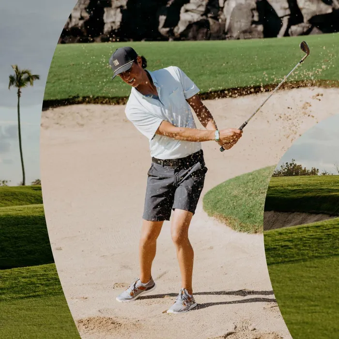 Golf Men Olukai Manele Breathable Golf Shoes 8211 Poi Charcoal