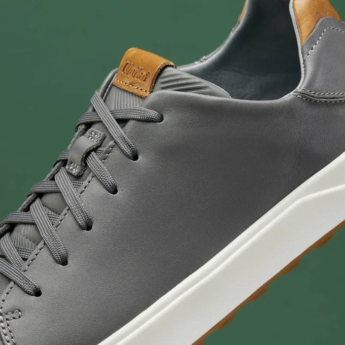 Golf Men Olukai Waialae Waterproof Leather Golf Shoes 8211 Stone