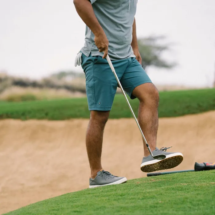 Golf Men Olukai Waialae Waterproof Leather Golf Shoes 8211 Stone