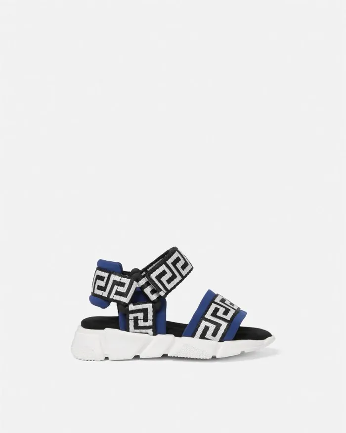 Greca Baby Sandals Blue Children Versace Shoes