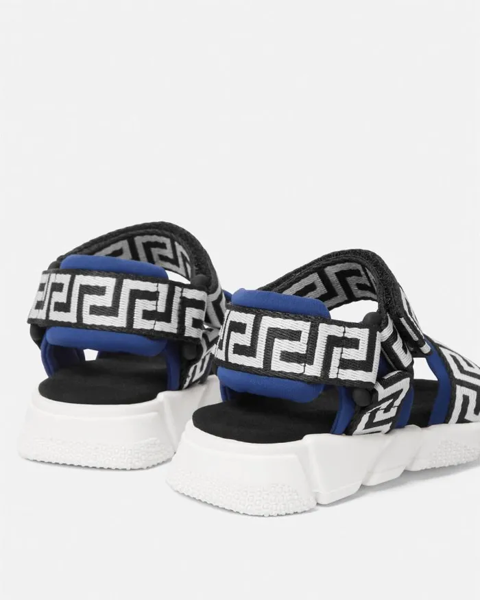 Greca Baby Sandals Blue Children Versace Shoes