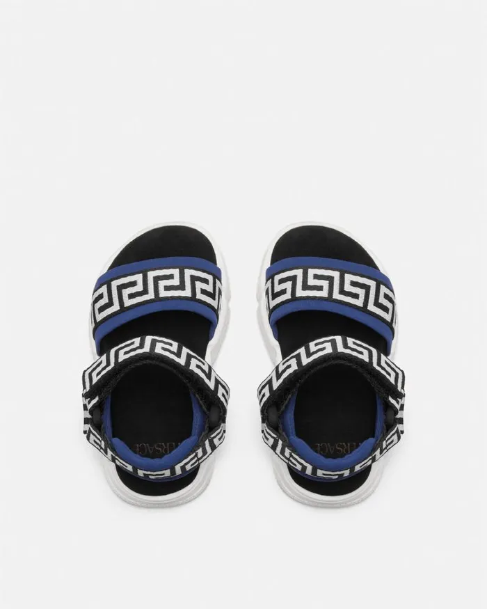 Greca Baby Sandals Blue Children Versace Shoes
