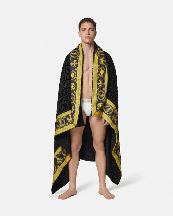 Greca Border Swim Briefs Whiteprint Men Versace Swimwear