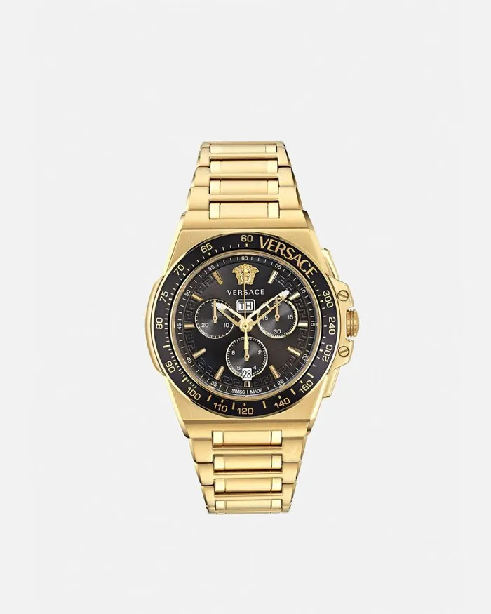 Greca Extreme Chrono Watch Gold Men Versace Watches
