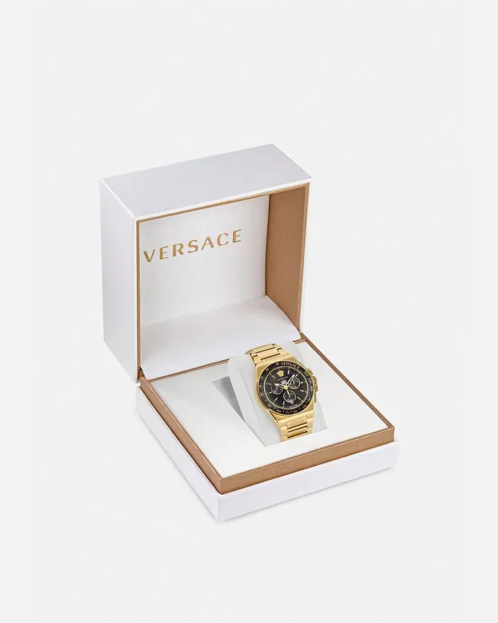 Greca Extreme Chrono Watch Gold Men Versace Watches